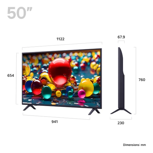 LG 50UA74006LB.AEK 50" 4K Ultra HD Smart TV