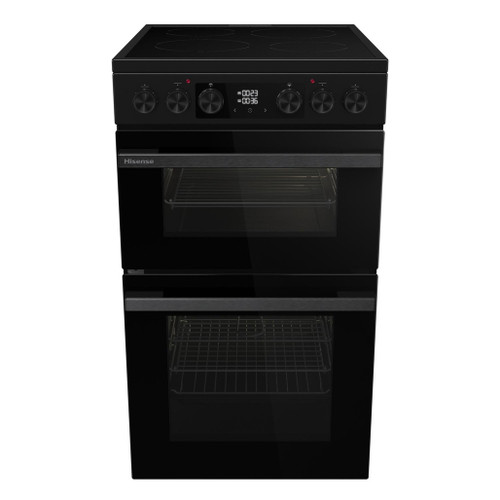 Hisense HDCEC5C10B 50cm Double Oven Electric Cooker wit
