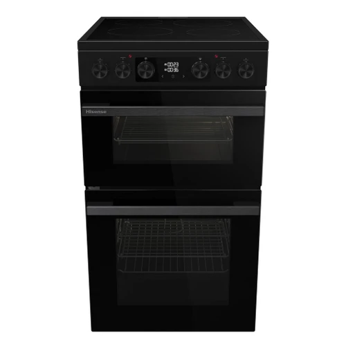 Hisense HDCEC5C10B 50cm Double Oven Electric Cooker wit