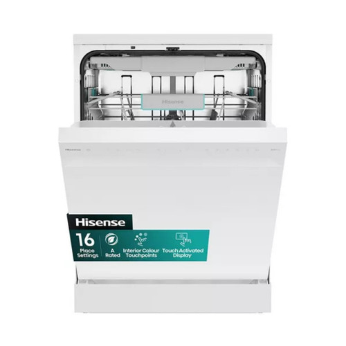 Hisense HS663A90WUK Dishwasher - White - 16 Place Setti
