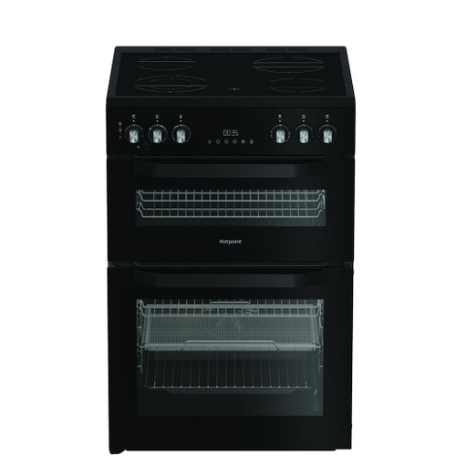 Hotpoint HDE6VDCASB1 50cm Double Oven Electric Cooker w