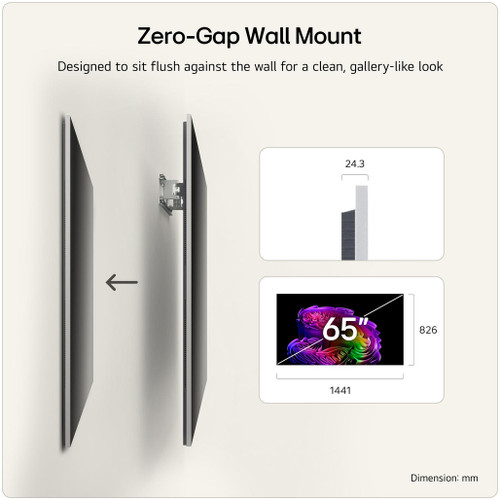 OLED65G64LW- LG OLED65G64LW.AEK 65" 4K OLED evo AI Wall mount versio