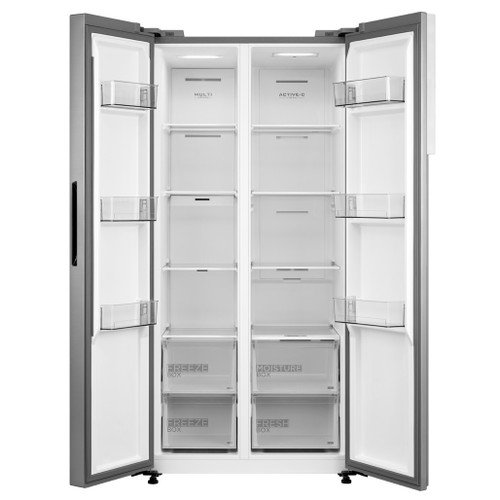 Midea MDRS619FIE46 83.5cm 460L Frost Free Fridge Freezer - Stainless Steel