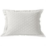 LINEN DIAMOND KING SHAM-VINTAGE WHITE