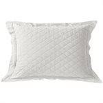 LINEN DIAMOND STANDARD SHAM- VINTAGE WHITE
