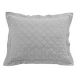 LINEN DIAMOND STANDARD SHAM -GREY