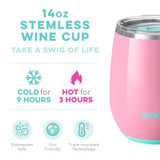 SWIG 14 0Z STEMLESS WINE CUP-PEONY