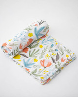 COTTON MUSLIN SWADDLE BLANKET-MEADOW