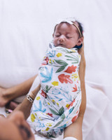 COTTON MUSLIN SWADDLE BLANKET-MEADOW