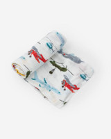 DELUXE SWADDLE BLANKET-AIR SHOW