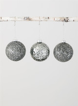 GLITTERED  BALL ORNAMENT