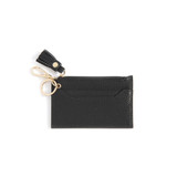 CECE CARD CASE W/ KEY CHAIN, BLACK