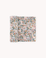 COTTON MUSLIN SWADDLE BLANKET-PRESSED PETALS
