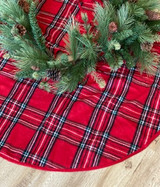 36" ROUND COTTON PLAID TREE SKIRT