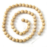 6' WOOD BEAD GARLAND-NATURAL