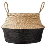 BLACK & NATURAL SEAGRASS BASKET
