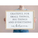 Wood Framed "Grateful" Wall Art