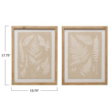 Fern Frond Wood Framed Wall Decor