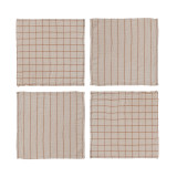 Cotton Double Cloth Napkins, Set of 4 - Pumpkin & Spice