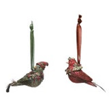 Bird Ornament with Feathers, 2 styles