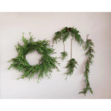 Faux Hemlock Branch with Pinecones