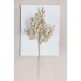 Faux Holly Leaf Spray, Gold Finish