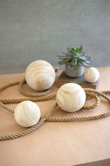 Natural Wood Sphere - Medium