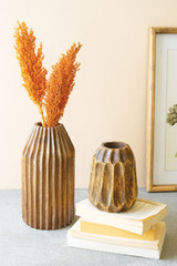 Carved Wood Vase - Small 