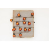 Glass Ball Ornament Garland, Orange Color 