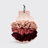 Holiday Satin Scrunchies 6pc - 2 Styles