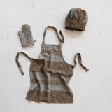 Cotton Waffle Weave Child Apron, Chef Hat & Oven Mitt