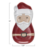 Stoneware Santa Shaped Plate