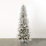 Pencil Tree, LED Flocked - 7.5"