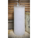 White Crackle/Frosted Cylinder-Large