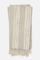 COLLEEN GREY/IVORY THROW