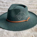 Wool Blend Hat w/Belt