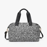 Navy Faux Weekender Bag