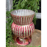 Candy Stripe Planter 4" x 4" x 5.5"