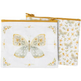 Yellow Butterfly Zip Wallet