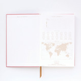 "CROSS STITCH" CLOTH JOURNAL PINK "PRETTY THOUGHTS"