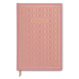 "CROSS STITCH" CLOTH JOURNAL PINK "PRETTY THOUGHTS"