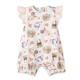 Petal Patch Baby Girl Bamboo Eyelet Romper