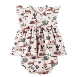  Baby Girl Skirted Cactus Bodysuit