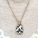 Crystal Avenue Fierce Fan Gold tone Necklace