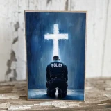 Police Block Art 4" x 6"