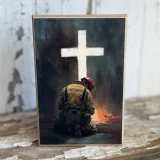 Firefighter Block Art 4" x 6"