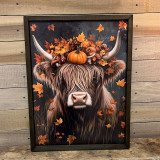 Fall Highland Box Frame Print 12" x 16"