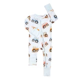 Lucas Tractor Bamboo Zip Outfit