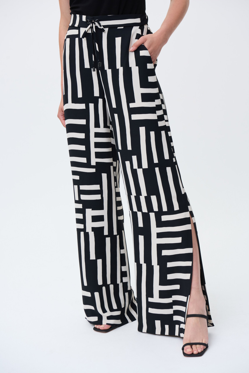 Joseph Ribkoff High Waist Pleated Wide Leg Pant main image 0