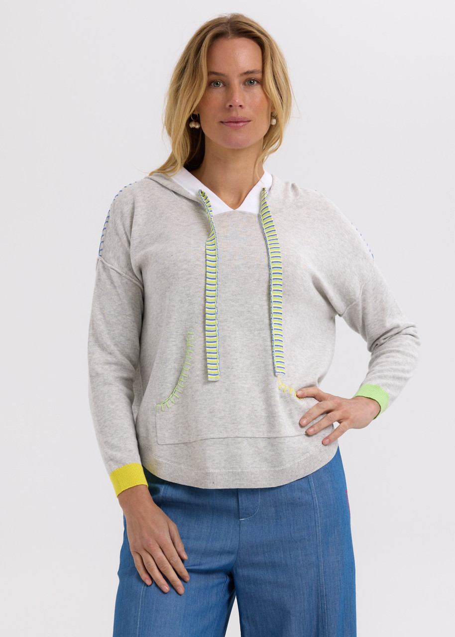 トップス BEEDEN / FRONT POCKET JUST FIT PULLOVER Wide Fit Urban Edge Hoodie | White | Jack & Jones®